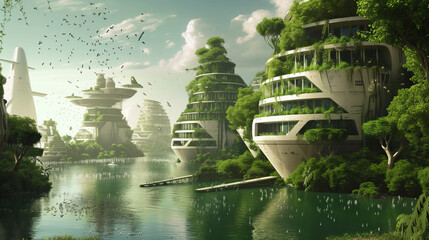 The concept of sustainable living and its positive effects on the environment. Reducing climate change and global warming