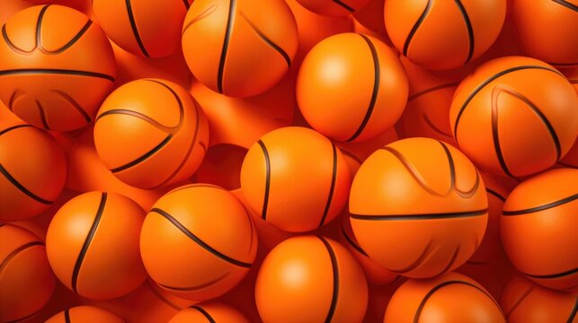 Background with basketballs in Orange color.