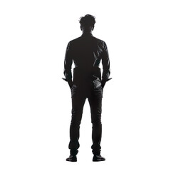 silhouette of a man on a white background, png background