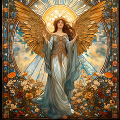 Radiant Angel - Art Nouveau Poster