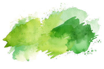 green blue watercolor paint brush stroke texture isolated on transparent png © Gucks