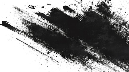 Naklejka premium black old grainy texture isolated on white or transparent png background