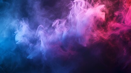 Abstract colorful smoke on a dark background