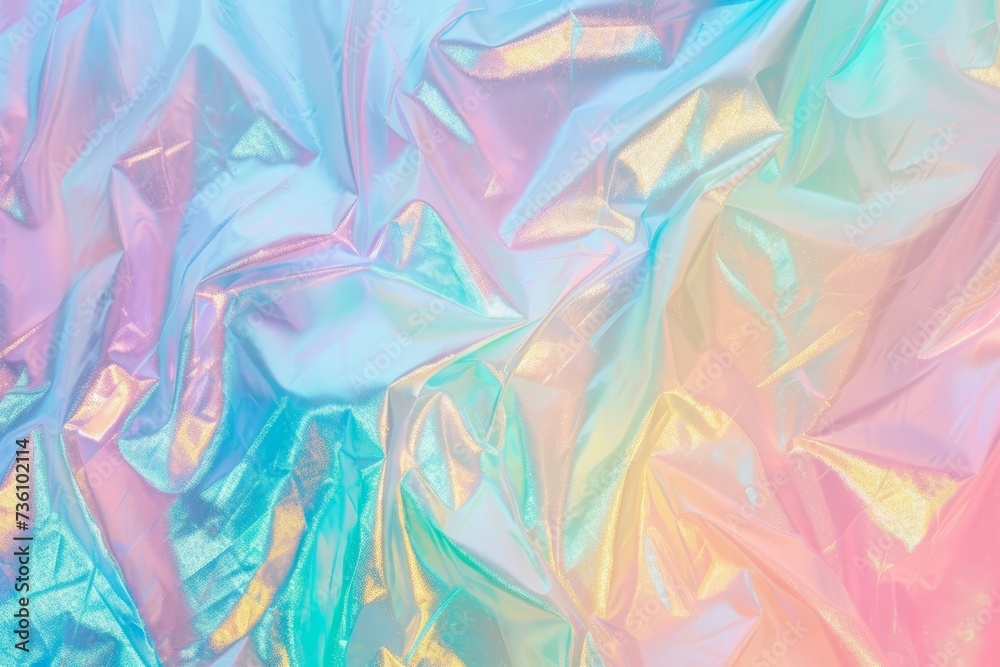 Poster a vibrant and eye-catching multicolored background created with plastic foil.