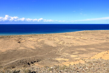 Mountain lake, Issyk-Kul, Kyrgyzstan near Ak Say