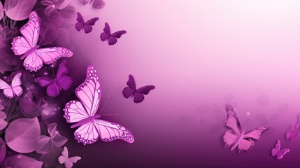 Background with butterflies in Mauve color.