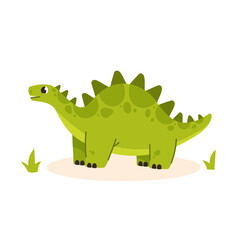 Cute dinosaur vector, cartoon illustration isolated on white background