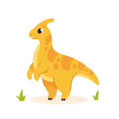 Cute dinosaur vector, cartoon illustration isolated on white background