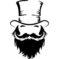 Bearded Man with Top Hat