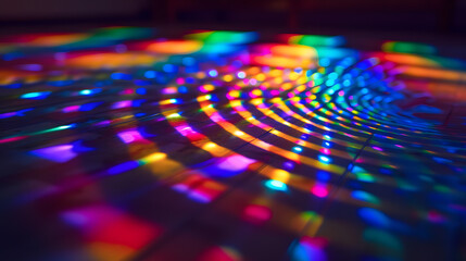 Close-Up of Multicolored Light Pattern