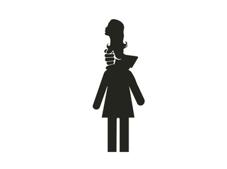 Manipulator concept vector illustration hands manipulate man mind, silhouette. Domination exploitation background Mental control.