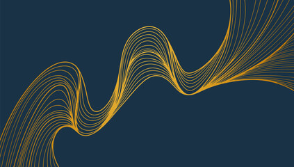 Abstract line art gold background. Luxury golden background. Vector background