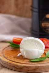 Italian mozzarella cheese close-up - 736115706