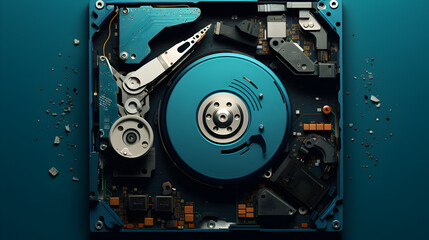 hard disk drive 3D image