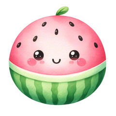 a cute fruit clipart digital download png watercolor illustration pastel color 