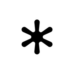 Obraz premium Arterisk vector icon 