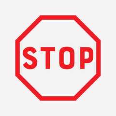 Red stop sign icon vector illustration. stop sign illustration in PNG isolated on white background