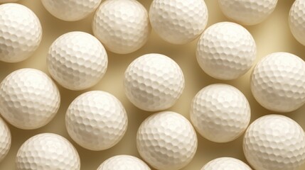 Background with golf balls in Ivory color
