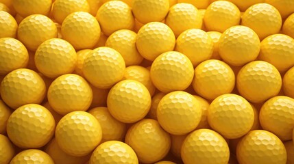 Background with golf balls in Mustard color.