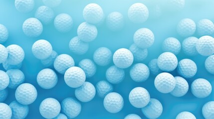 Fototapeta na wymiar Background with golf balls in Sky Blue color.