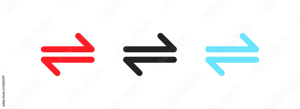 Wall mural button switch icons. flat, color, set of buttons to switch. vector icons