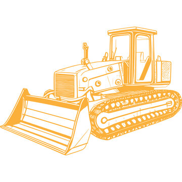 recommend clip art: Bulldozer Heavy Equipment Line Art Icon