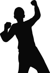 a boy body silhouette vector