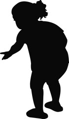 a girl body silhouette vector