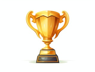 A trophy in a cartoon style