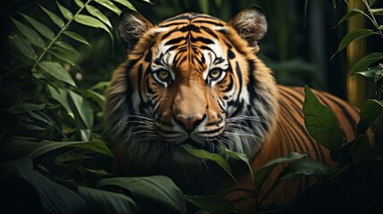 Majestic Tiger Standing in Jungle