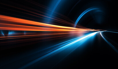 light streaks background, motion blur speed effect.