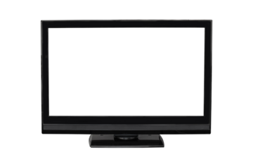Modern TV flat screen lcd, photo isolated on transparent background, png file