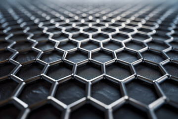Hexagonal grid pattern of molecular structure of Graphene
