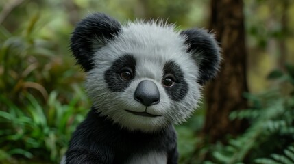 Obraz premium Adorable Pandala: A Charming Mix of Panda and Koala