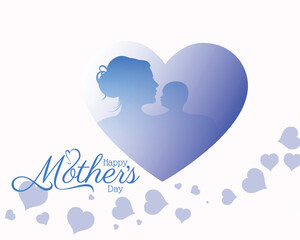 Elegant mothers day heart card beautiful design