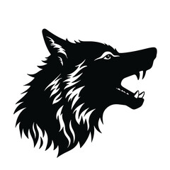 silhouette of a wolf