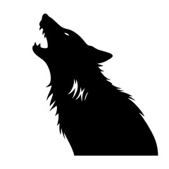 silhouette of a wolf