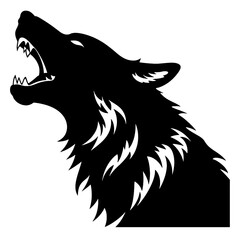 silhouette of a wolf