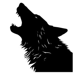 wolf head silhouette
