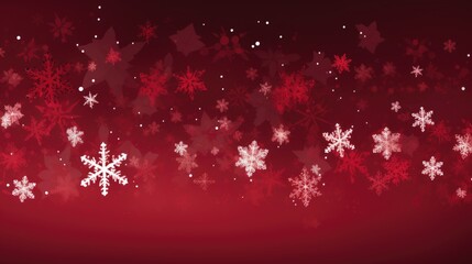 Obraz na płótnie Canvas Background with snowflakes in Ruby color.