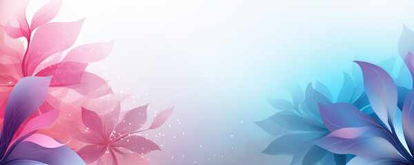 Abstract flower banner design with copy space, symbolic spring and summer backdrop