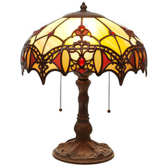 elegant vintage table lamp , isolated on transparent background