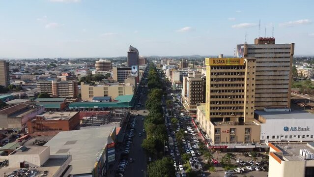 Busy street in Lusaka, zambia