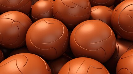 Background with volleyballs in Rust color.