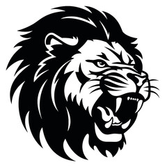 Obraz premium lion face silhouette