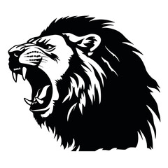 lion face silhouette