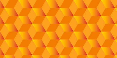 Orange vector cube seamless pattern geometric design. Square shape cube. Cubic shapes vector symbol. 