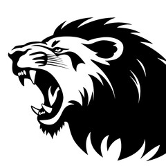 lion face silhouette