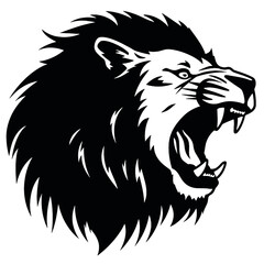 lion face silhouette