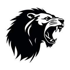 lion face silhouette